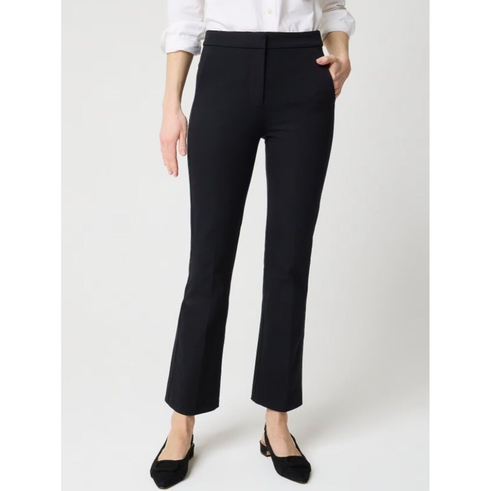 J. Crew Nicki Flare Pant NWT Size 8 Black Ankle Length Business Office Dressy